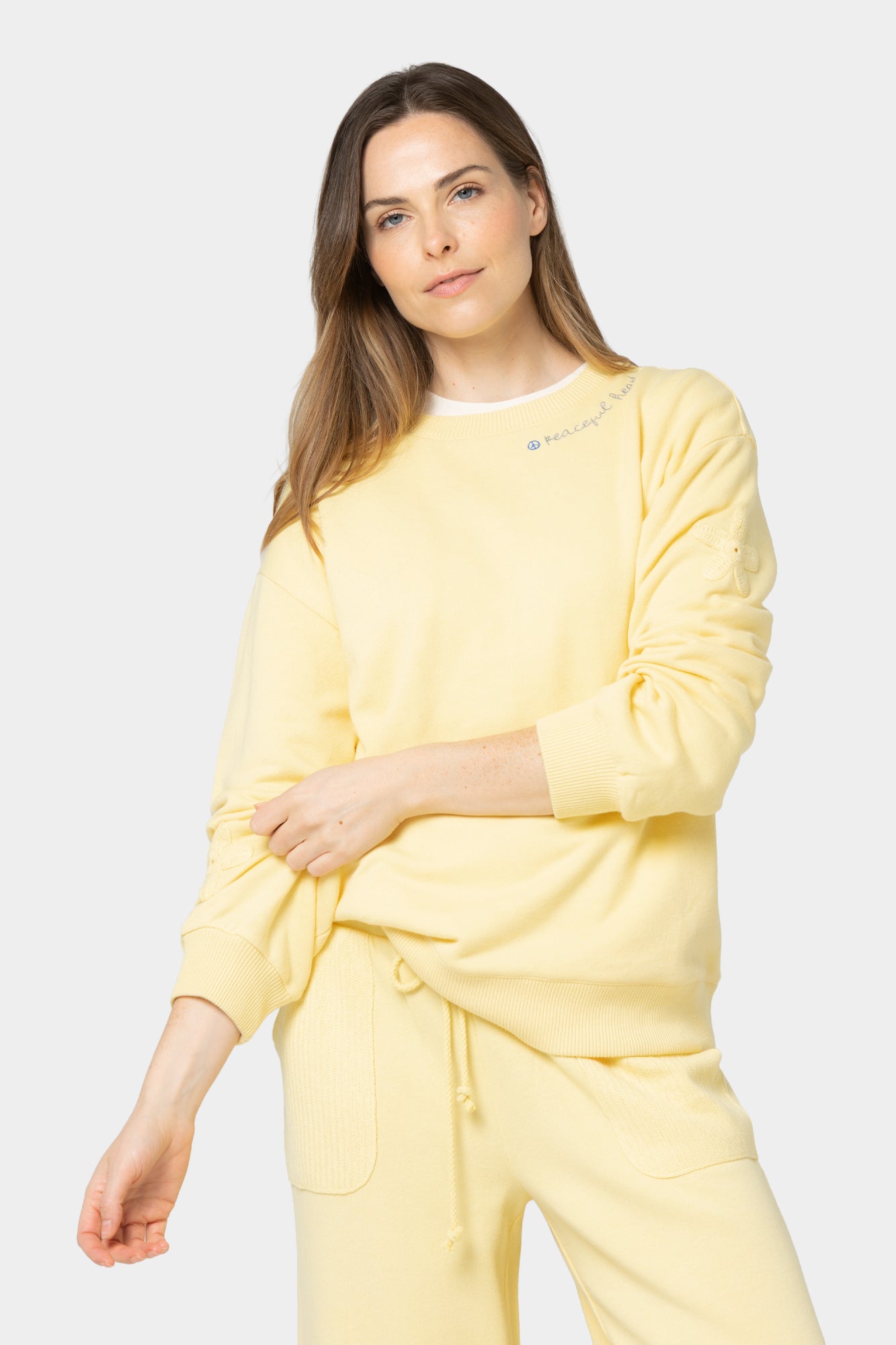 French Terry with Crochet Sweatshirt