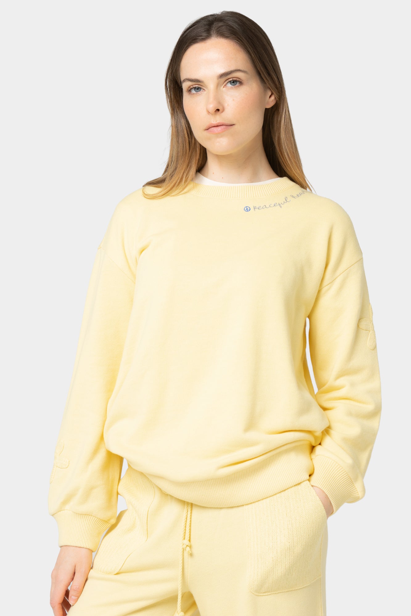 French Terry with Crochet Sweatshirt