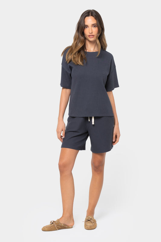 Textured Knit Shorts