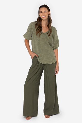 Tapered French Terry Ankle Pant