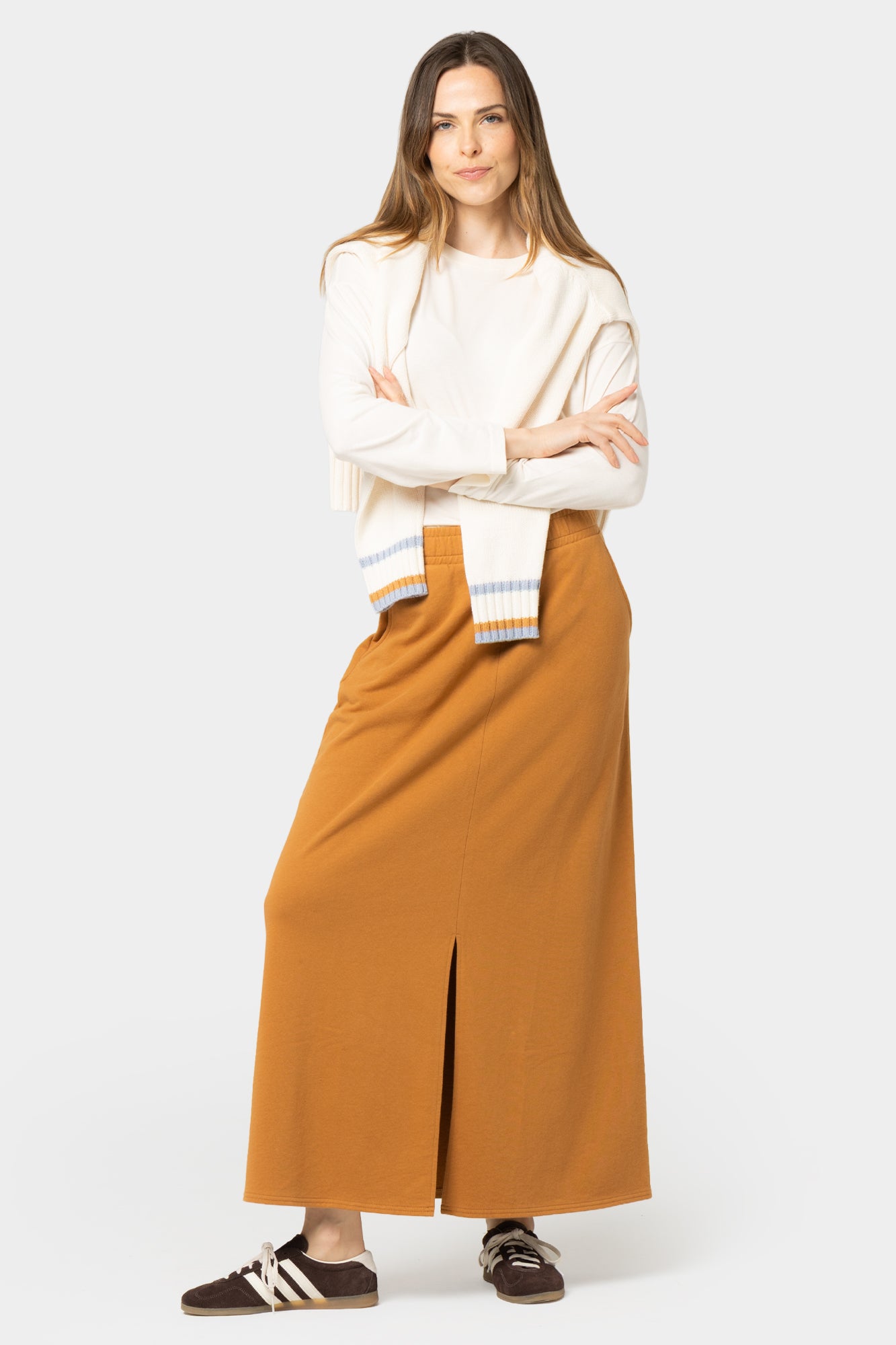 Pull On Skirt with Center Front Vent