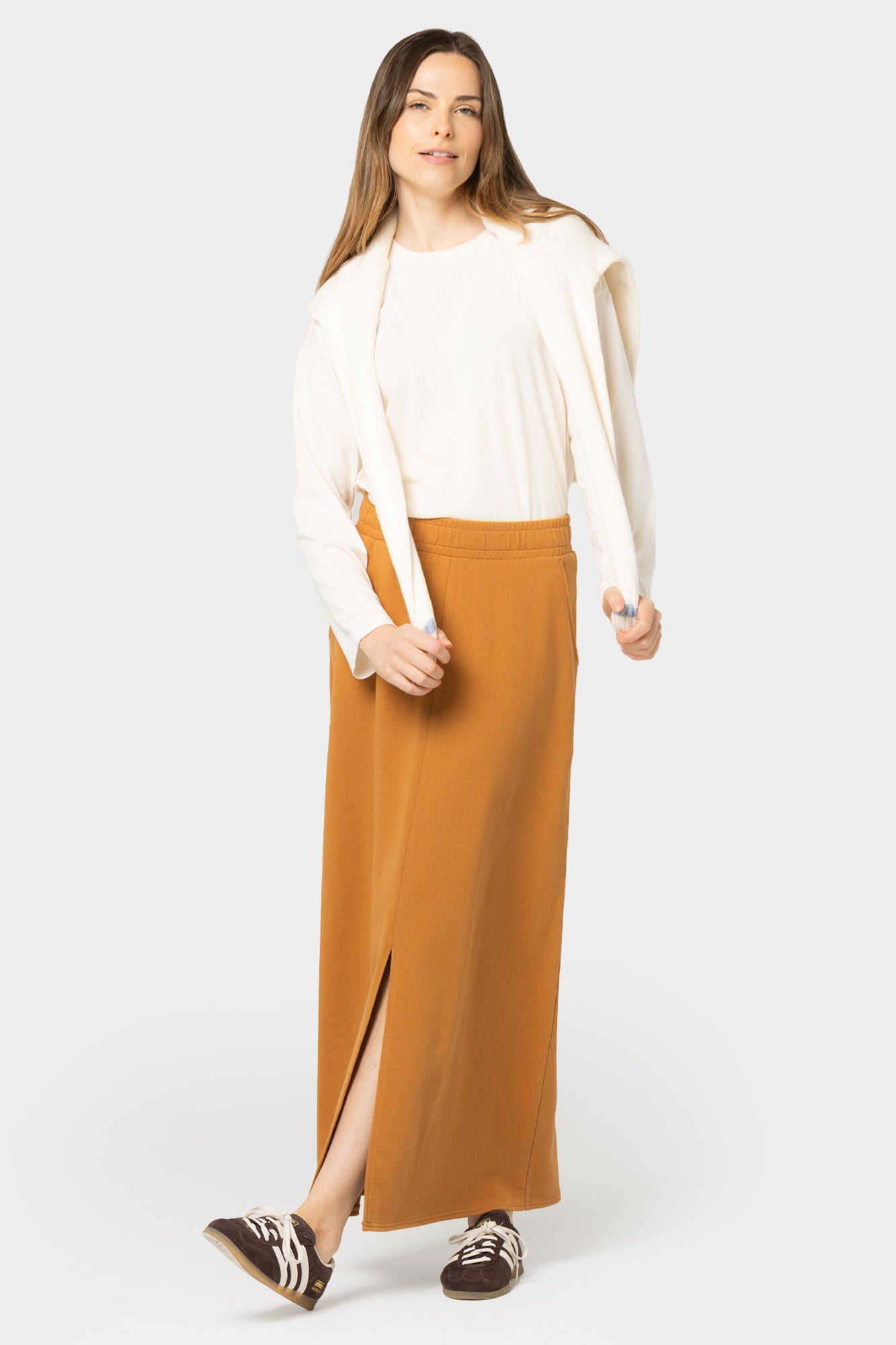 Pull On Skirt with Center Front Vent