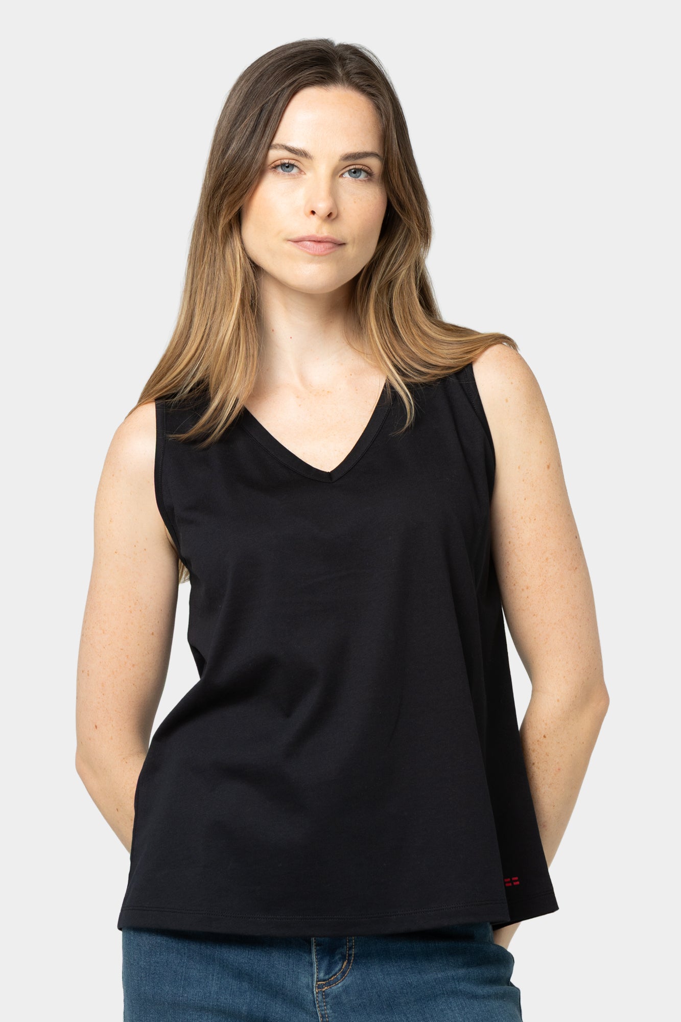 Sleeveless V-Neck Tank