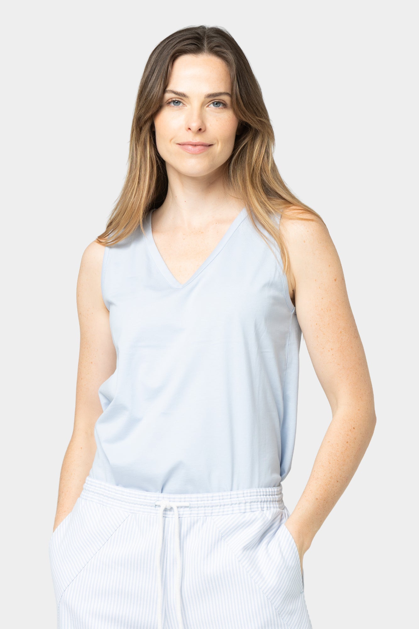 Sleeveless V-Neck Tank
