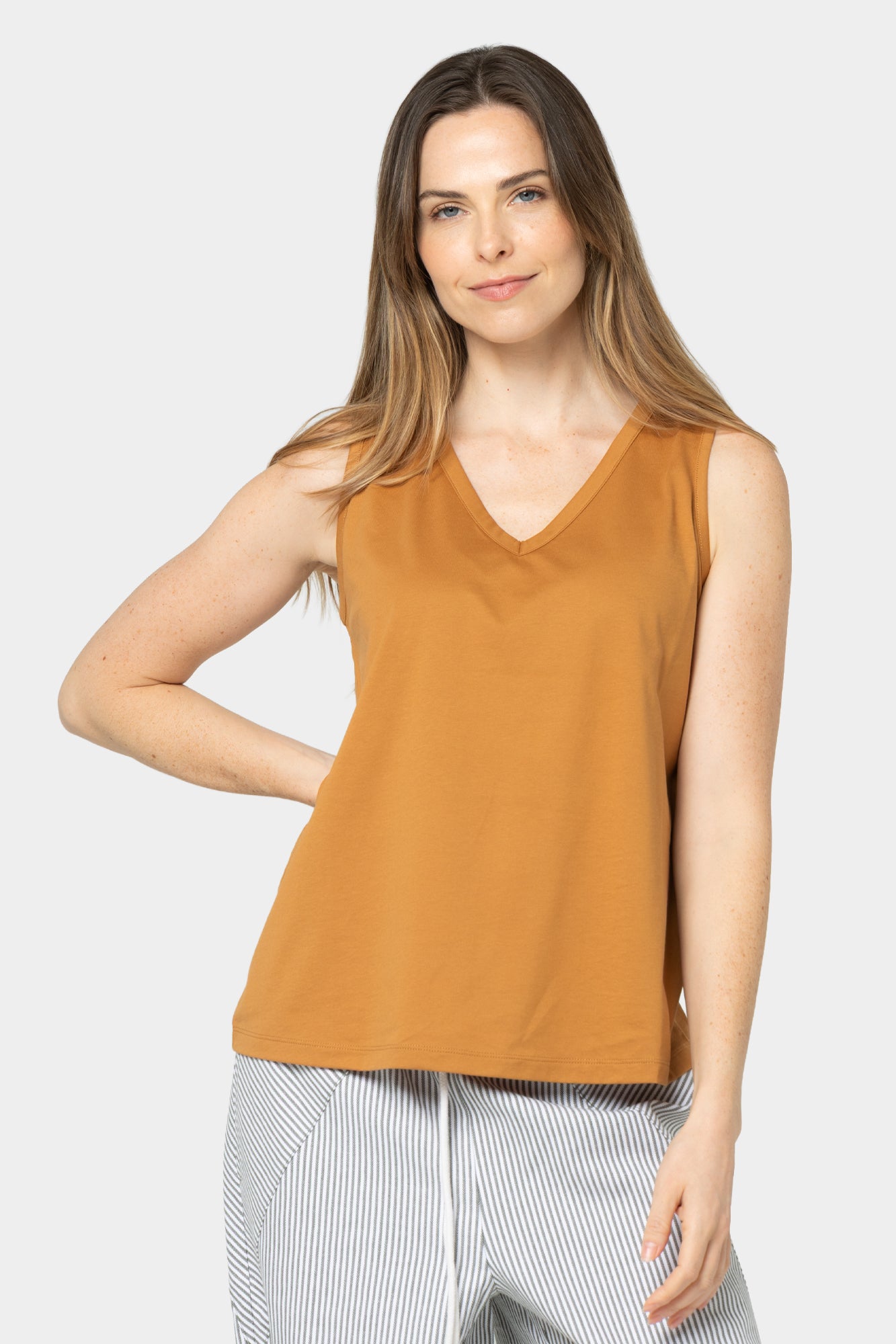 Sleeveless V-Neck Tank