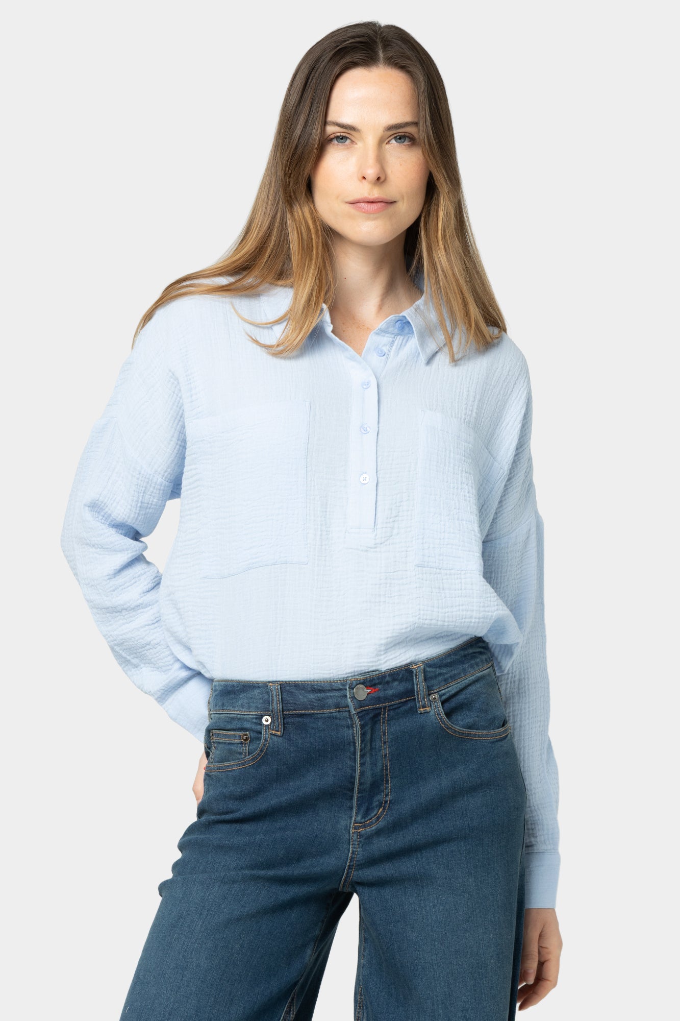 Boheme Twist Front Collared Top