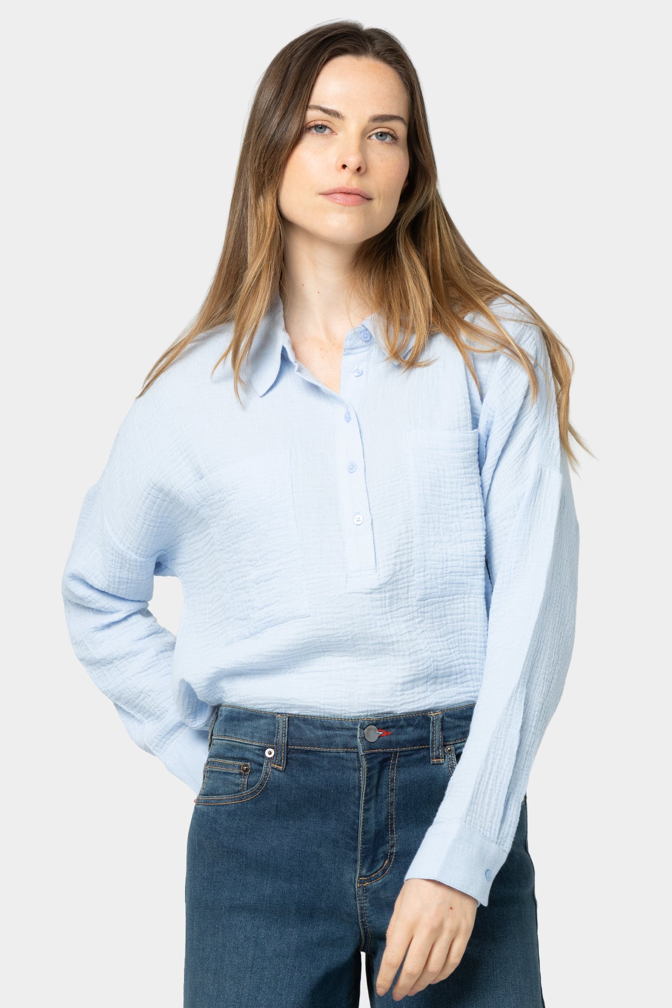 Boheme Twist Front Collared Top