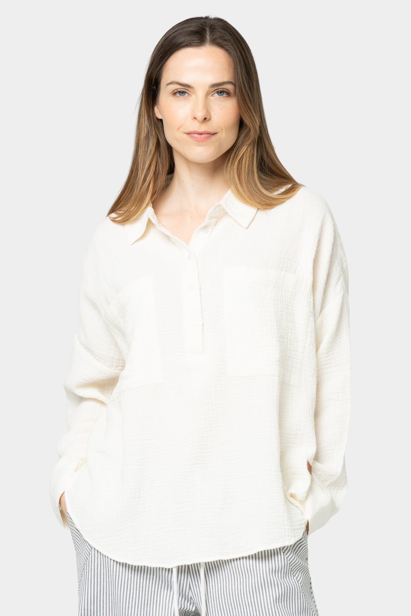 Boheme Twist Front Collared Top