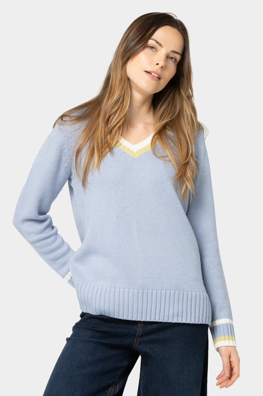 V-Neck Tipped Sweater