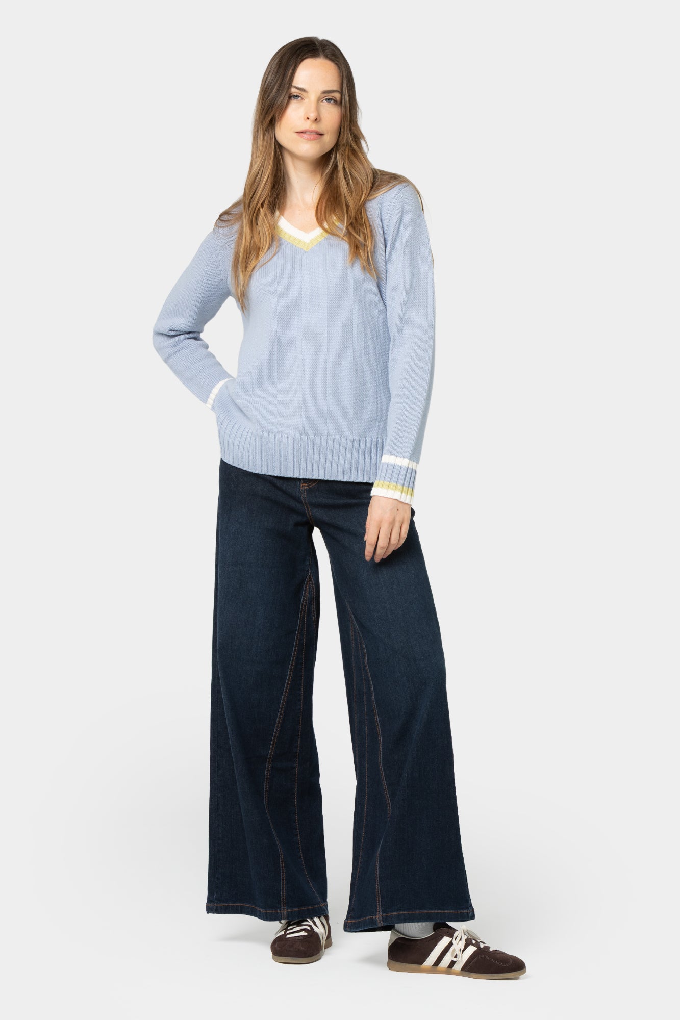 V-Neck Tipped Sweater