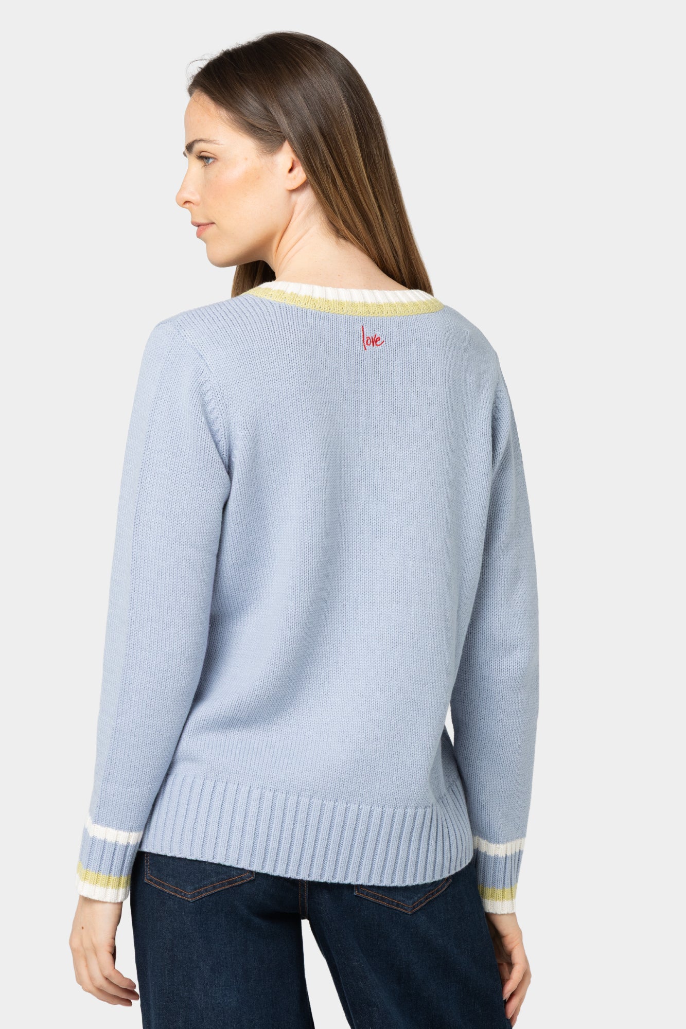 V-Neck Tipped Sweater