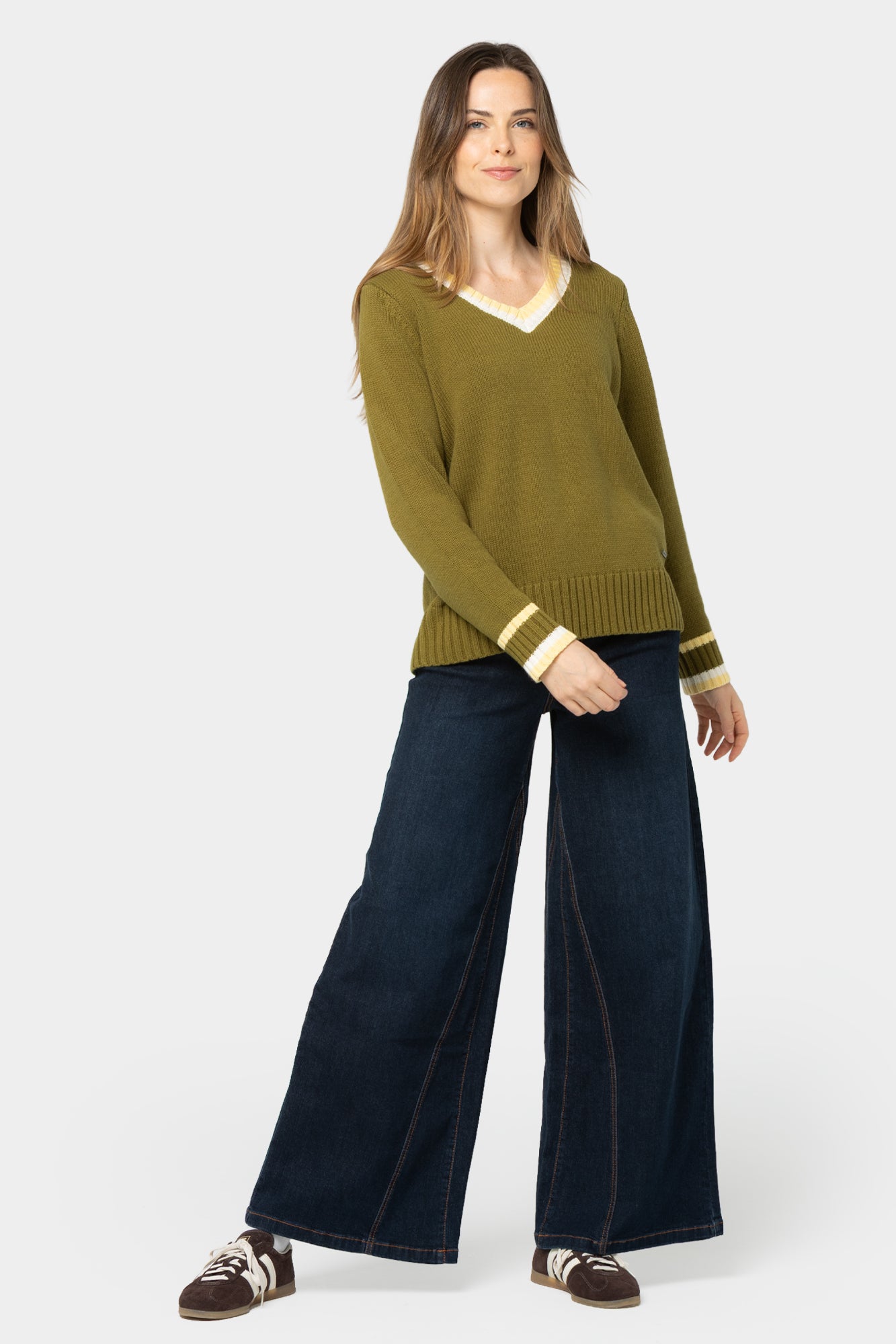 V-Neck Tipped Sweater