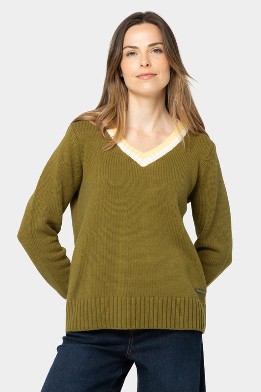 V-Neck Tipped Sweater