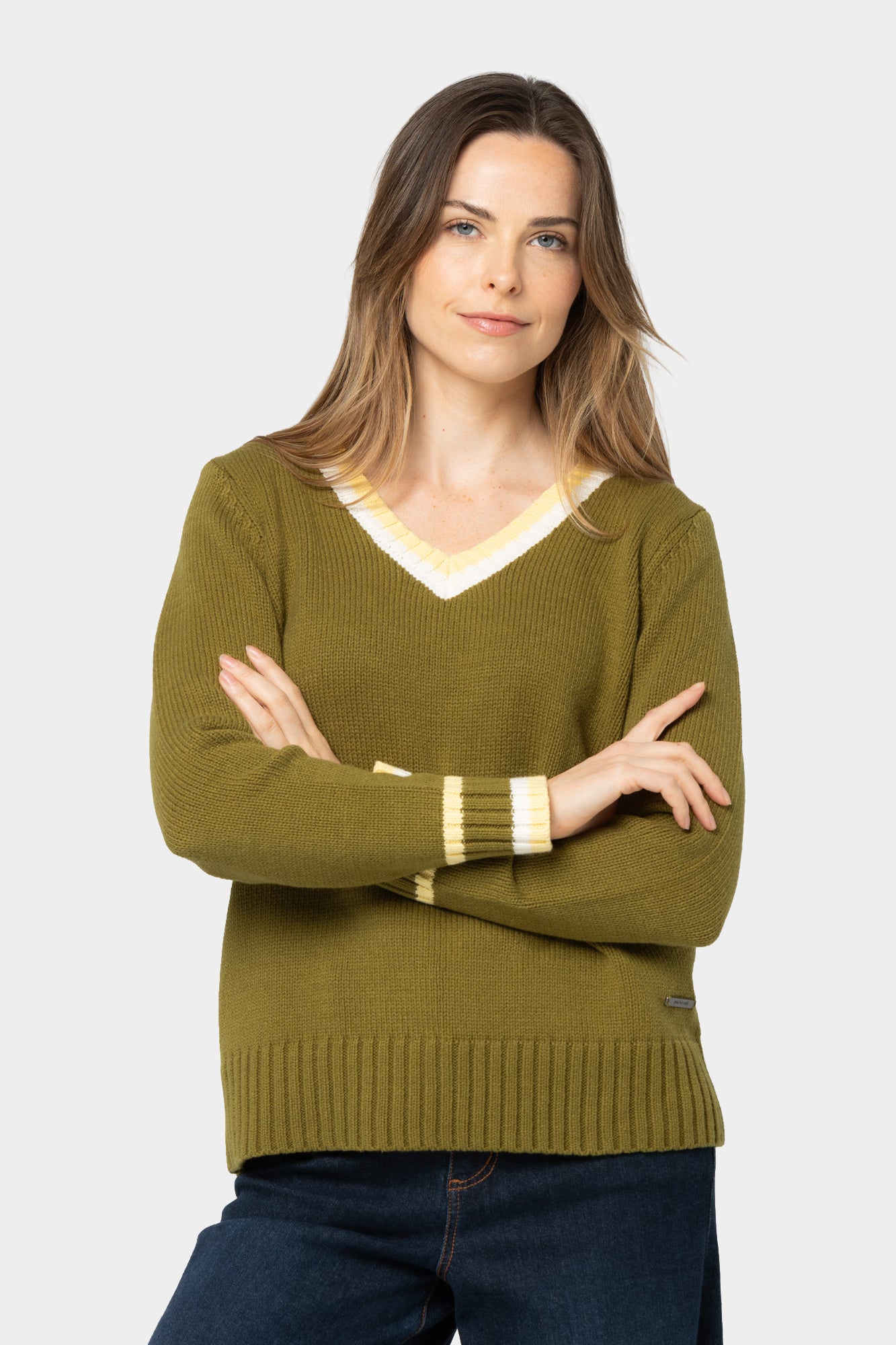V-Neck Tipped Sweater