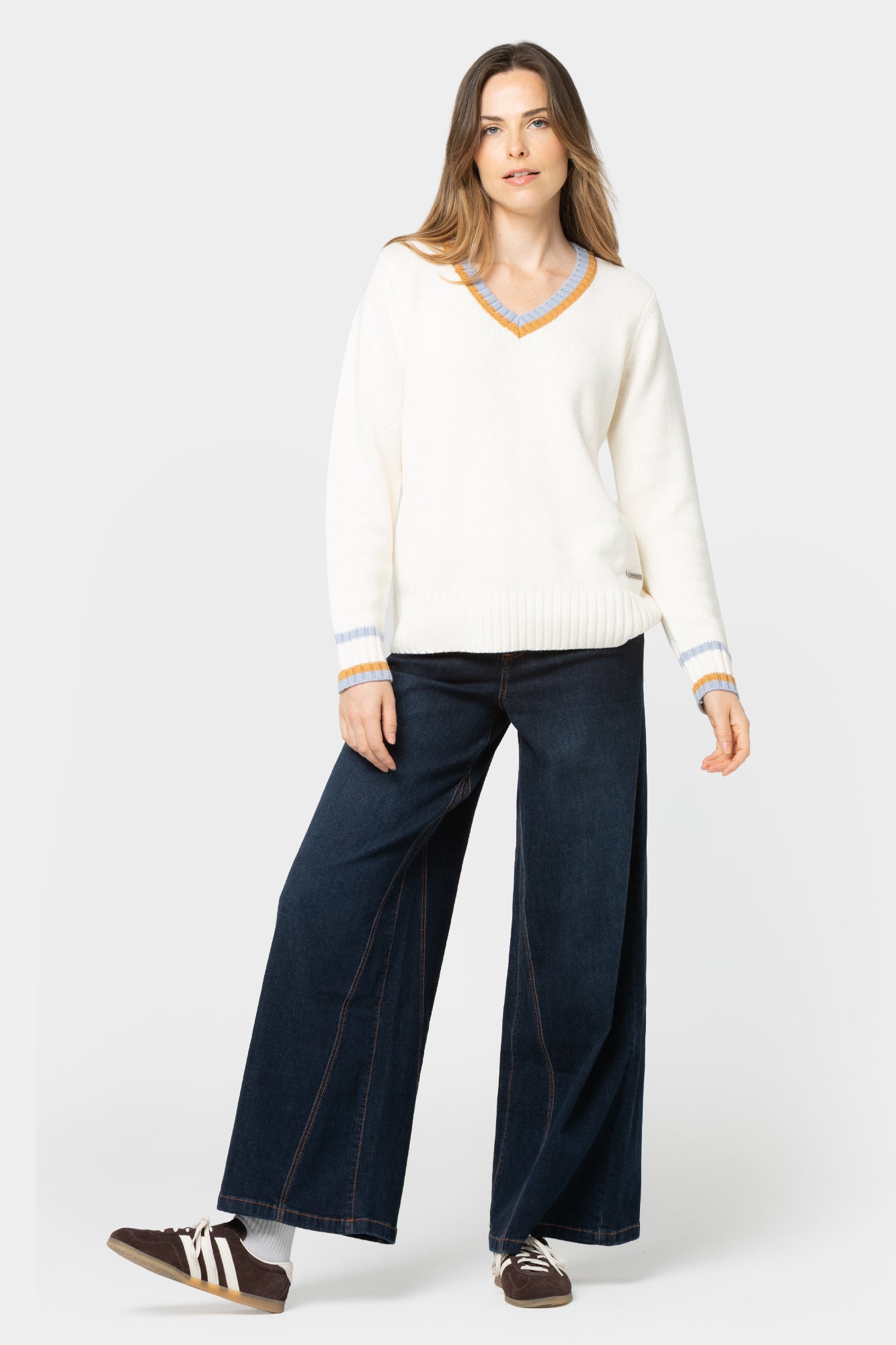 V-Neck Tipped Sweater