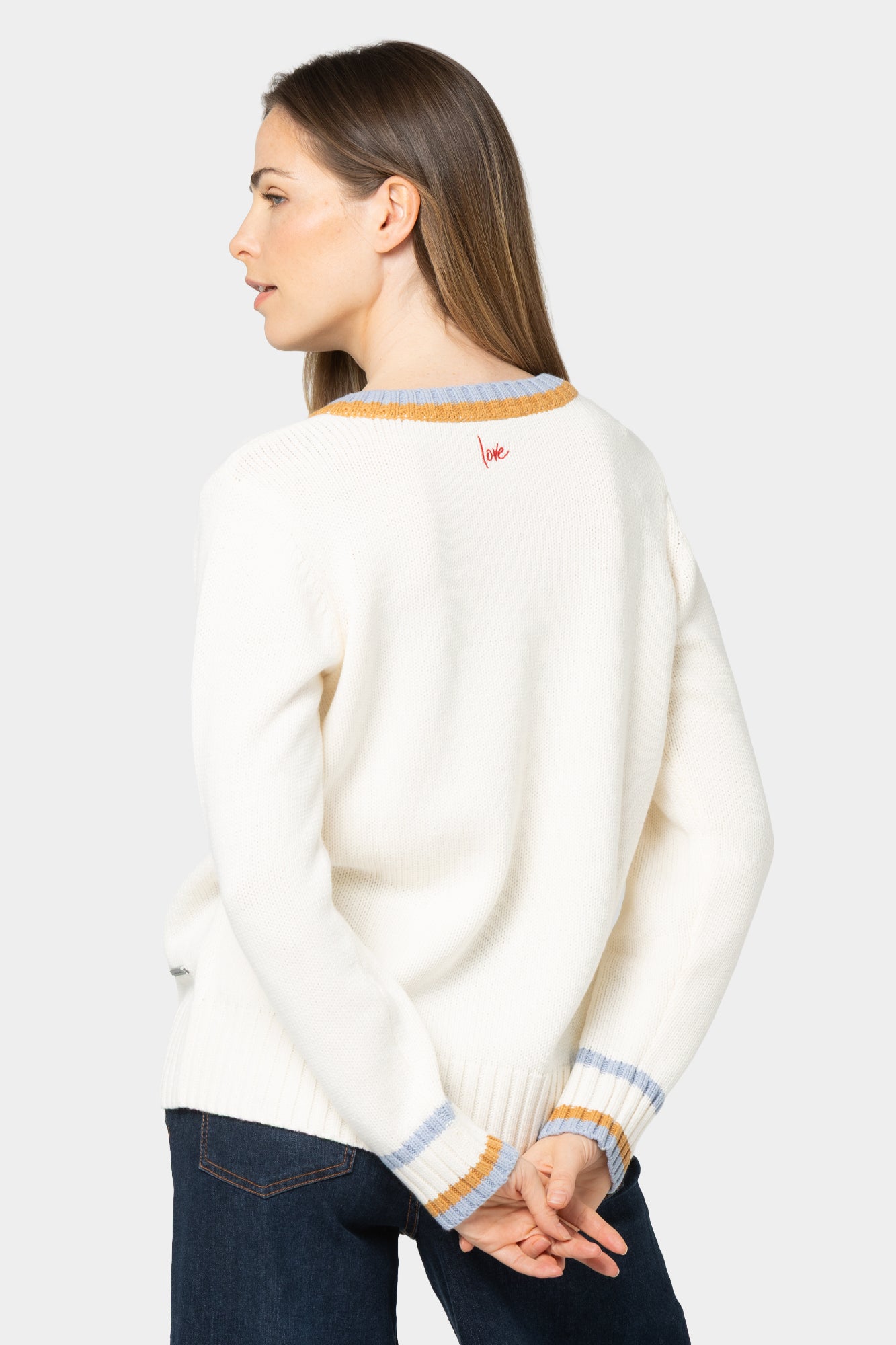 V-Neck Tipped Sweater