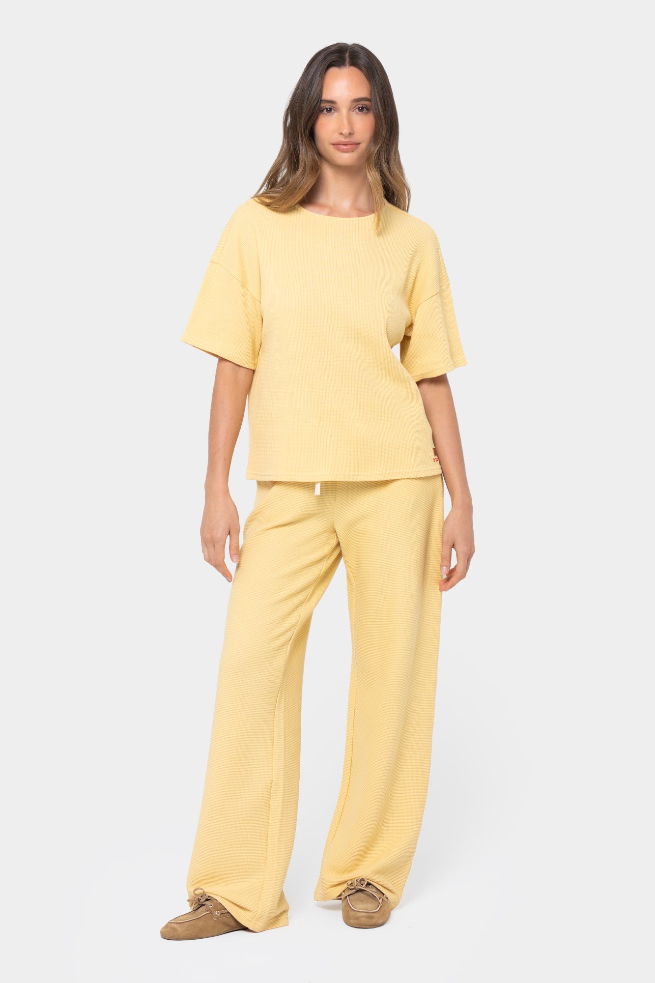 Textured Knit Top and Pant Set