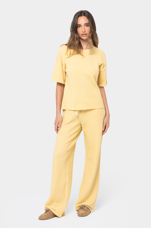 Textured Knit Top and Pant Set