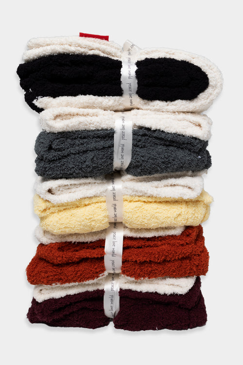 color block knit throw