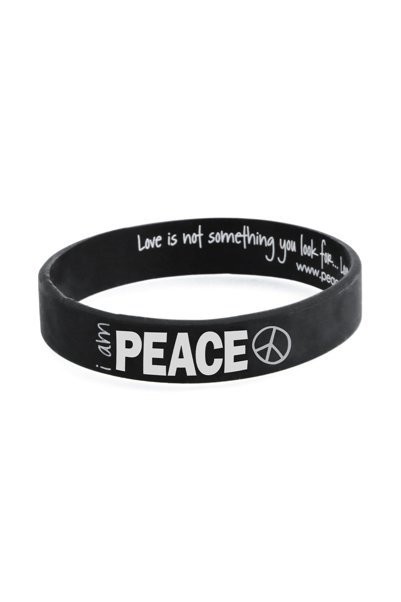 Peace Love World I am Peace Silicone Bracelet