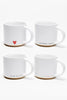 Set of 4 Ceramic Mugs with Affirmations