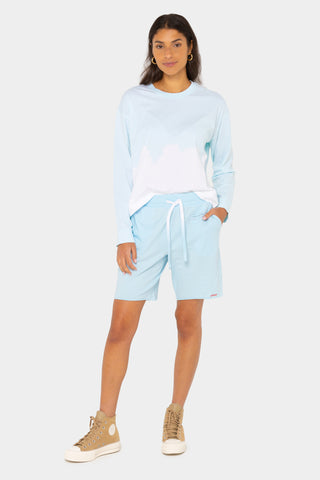 French Terry High Low Hem Pullover Sweatshirt