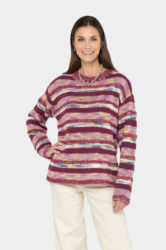 Color Block Yarn Sweater