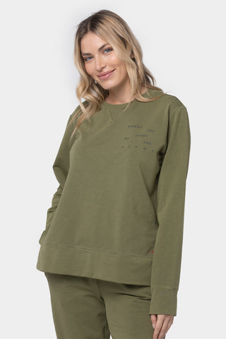 French Terry Button Front Sweatshirt