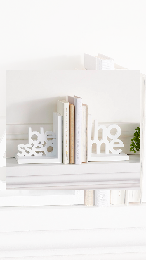 "blessed home" bookends