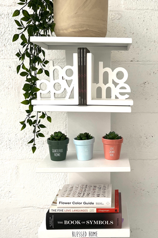 "Happy Home" Bookends