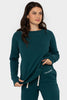 French Terry High Low Hem Pullover Sweatshirt