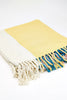 Striped Fringe Throw with Canvas Belt Handles