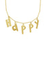 Happy Initial Dangle Necklace