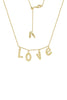 Love Initial Dangle Necklace
