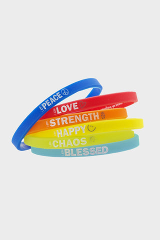 10 Pack - I am Love Thick Silicone Bracelet